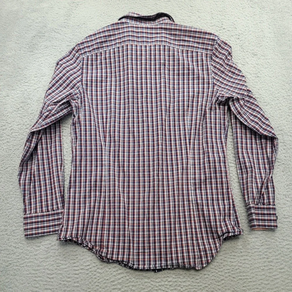 Banana Republic Slim Fit Plaid Button Down Long Sleeve‎ Shirt Mens Large